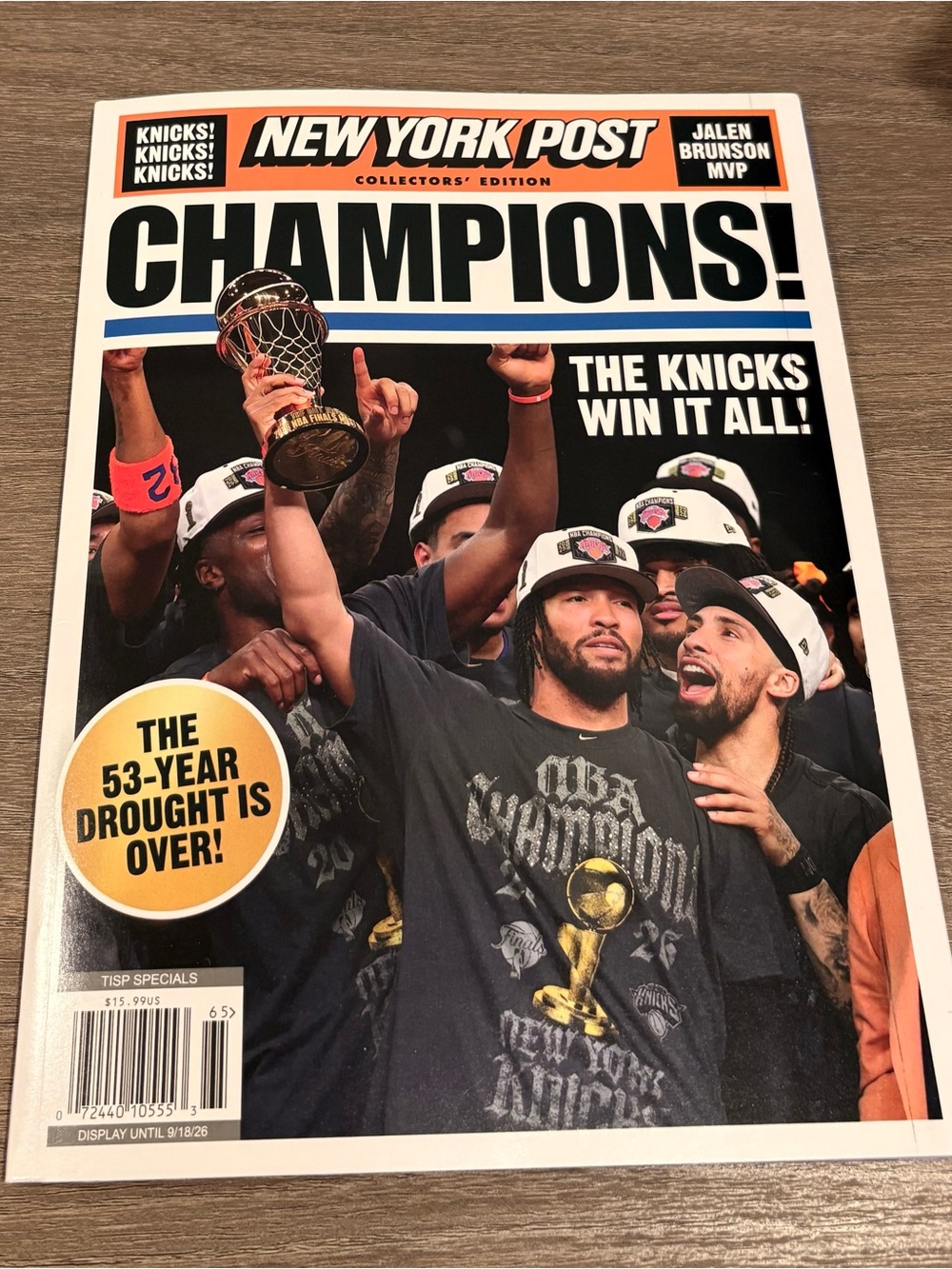 New York Post "CHAMPIONS!" Collectors' Edition Magazine - Knicks Celebration